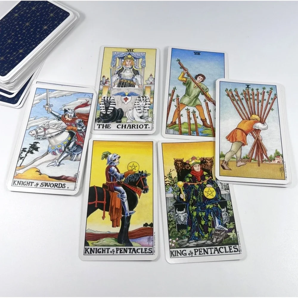 Vintage 1990 Universal Waite Tarot Deck Cards 70 Cards & Manual
